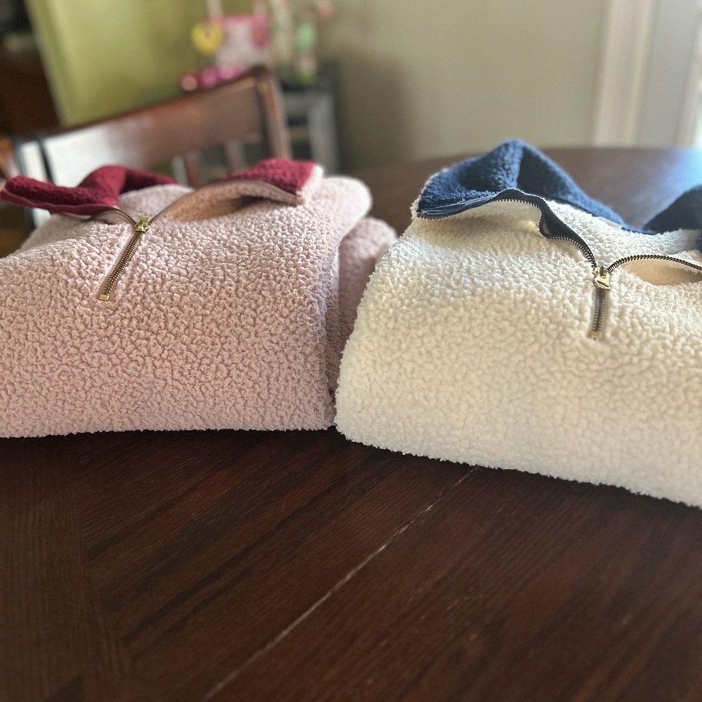 2 Old Navy Sherpa Half-Zip cozy pullovers 
Excellent condition